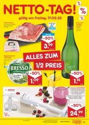 Gazetka promocyjna Netto Marken-Discount - Filial-Angebote - Gazetka - ważna od 18.02 do 18.02.2023 - strona 39 - produkty: angebot, Bau, bestpreis, bier, bresso, ecco, eis, fleisch, frischkäse, frizzante, Käse, kräuter, kräutern, leine, Mixer, reis, salz, schwein, schweine, schweine-bauch, spülmaschinen, stabmixer, Ti, tisch, wein, weine, Zerkleinerer, ZTE, zwiebel, zwiebeln