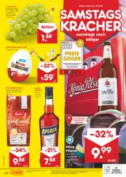 Gazetka promocyjna Netto Marken-Discount - Filial-Angebote - Gazetka - ważna od 18.02 do 18.02.2023 - strona 40 - produkty: angebot, angebote, aperol, bella crema, bestpreis, bohne, bohnen, discount, eis, Holz, kaffee, kaffeebohnen, Kinder, könig pilsener, kracher, marken-discount, melitta, ndk, pils, pilsener, reis, Schal, Schale, Ti, trauben, ZTE