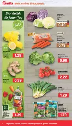 Gazetka promocyjna Famila - Prospekte - Gazetka - ważna od 29.01 do 29.01.2022 - strona 2 - produkty: beutel, bio, eis, eisbergsalat, florette, ingwer, möhren, paprika, Rauch, rotkohl, salat, Salatmix, Schal, Schale, snack, speisemöhren, strauchtomaten, Ti, tomate, tomaten, Weißkohl, zitrone, zitronen