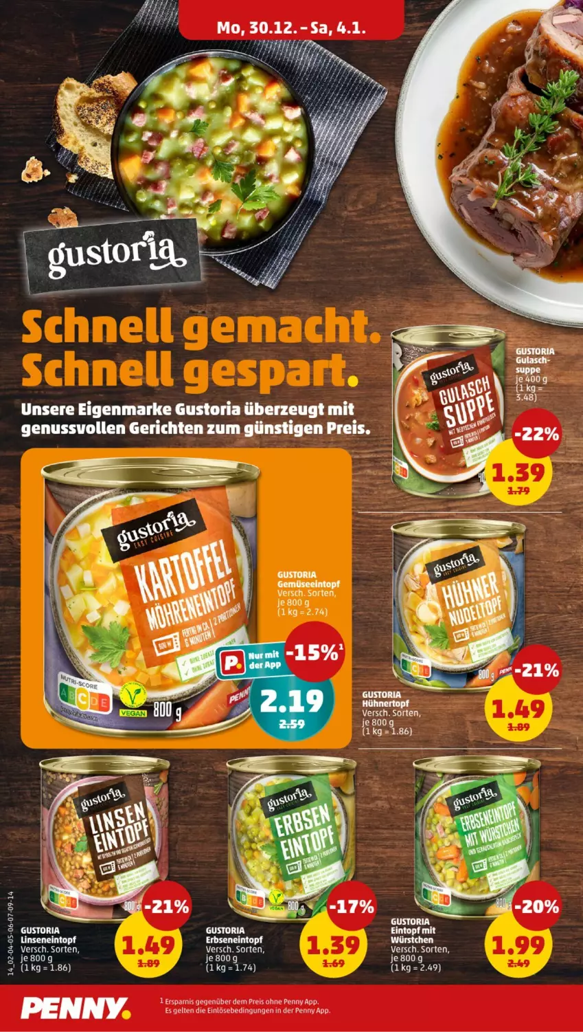 Aktueller Prospekt Penny - Prospekte - von 30.12.2025 bis 04.01.2026 - strona 14 - produkty: eintopf, eis, erbsen, hühner, linsen, nuss, reis, Ria, Ti, topf