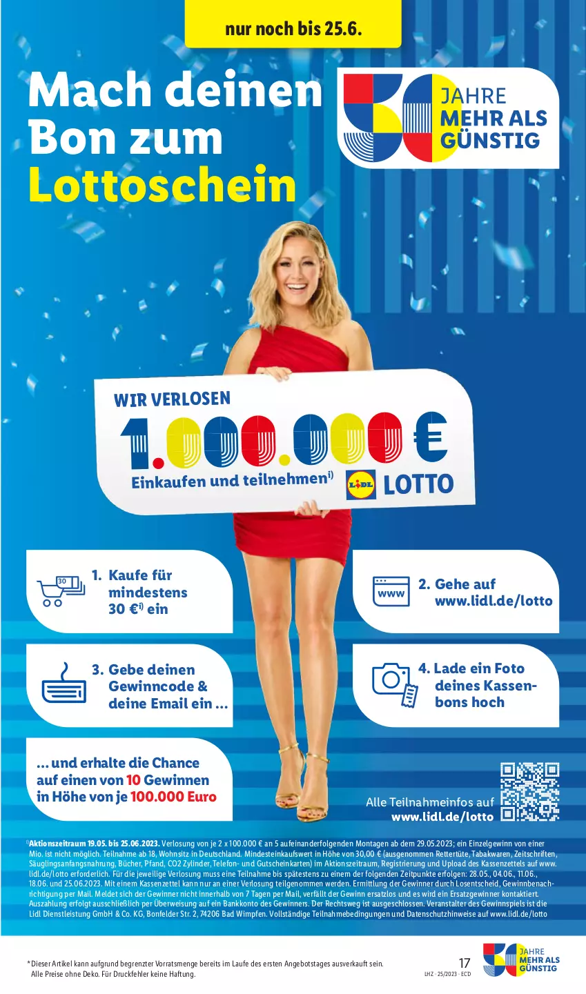 Aktueller Prospekt Lidl - Aktionsprospekt - von 19.06 bis 24.06.2023 - strona 19 - produkty: angebot, Bad, Bank, eis, erde, gewinnspiel, gutschein, LG, mac, reis, rwe, telefon, Ti, Tüte, ZTE