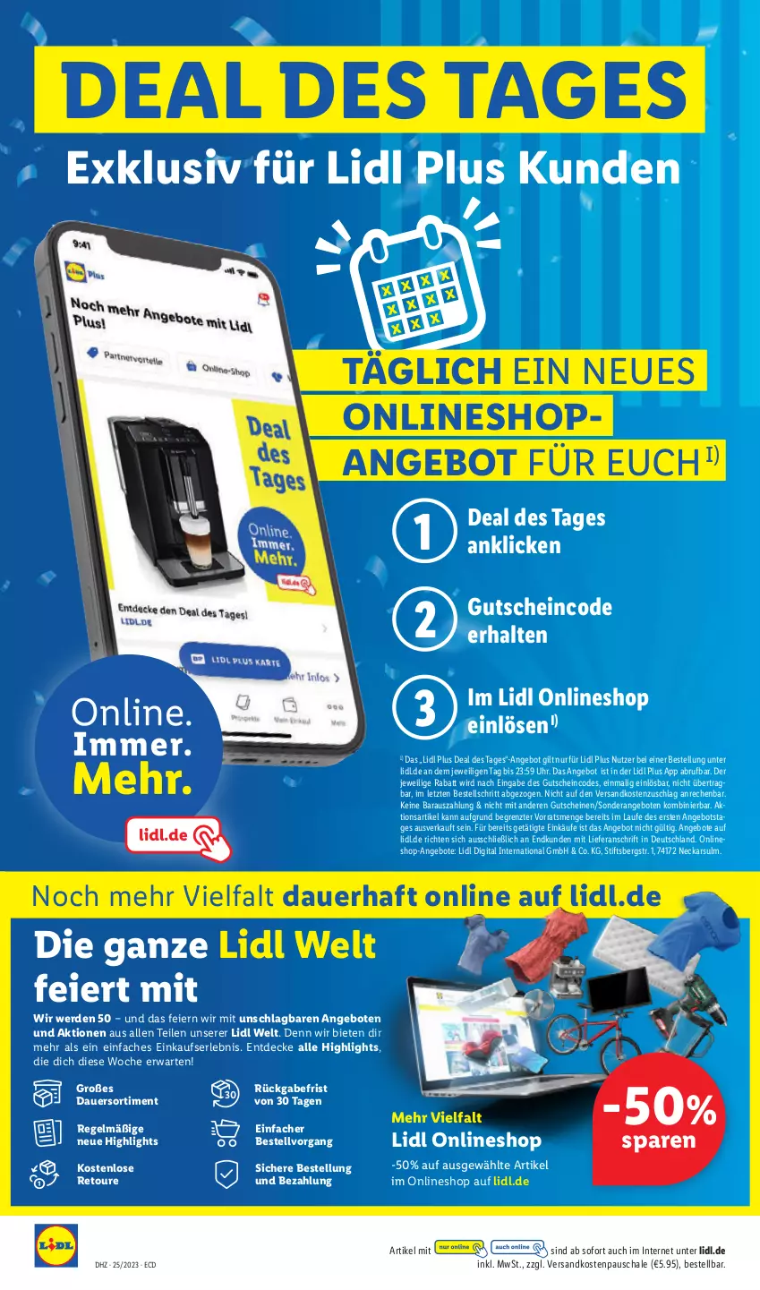 Aktueller Prospekt Lidl - Aktionsprospekt - von 19.06 bis 24.06.2023 - strona 20 - produkty: angebot, angebote, auer, decke, eier, erde, gutschein, gutscheine, ndk, Schal, Schale, Ti, uhr, ZTE