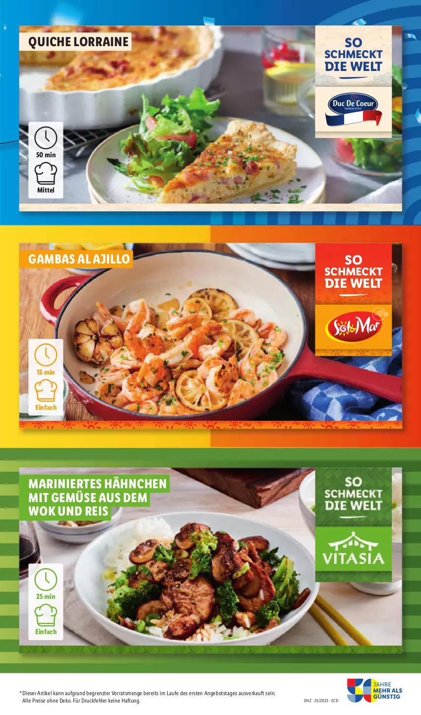 Aktueller Prospekt Lidl - Aktionsprospekt - von 19.06 bis 24.06.2023 - strona 49 - produkty: angebot, eis, mit gemüse, Quiche, reis, Ti, wok, ZTE