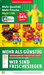 Gazetka promocyjna Lidl - Aktionsprospekt - Gazetka - ważna od 24.06 do 24.06.2023 - strona 6 - produkty: angebot, coupon, discount, eis, ente, frucht, magazin, obst, Obst und Gemüse, Rauch, reis, strauchtomaten, Ti, tomate, tomaten, trauben, und gemüse