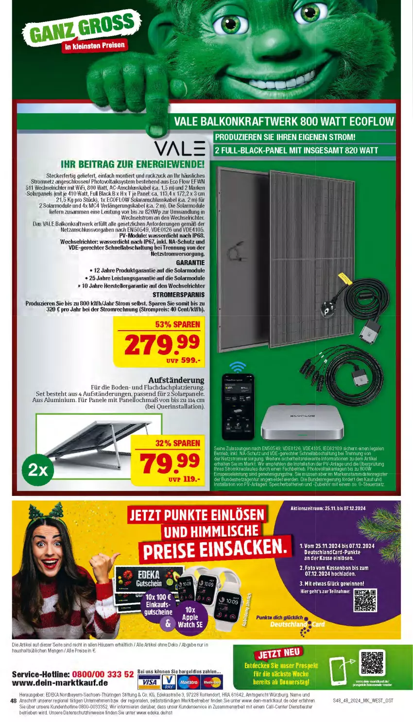 Aktueller Prospekt Marktkauf - Prospekt - von 24.11 bis 30.11.2024 - strona 48 - produkty: batterie, batterien, eis, elle, erde, gutschein, gutscheine, HP, kraft, lack, LG, reis, Schal, teller, Ti, wasser