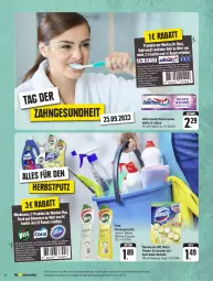 Gazetka promocyjna Edeka - Angebote der Woche - Gazetka - ważna od 30.09 do 30.09.2023 - strona 22 - produkty: Coral, coupon, coupons, creme, deka, domestos, Dr. Best, eis, ente, flasche, Gesundheit, gin, Heu, LG, limette, Mett, milch, mundspülung, Odol, rabatt-coupon, Rauch, reis, rwe, scheuermilch, spülung, Ti, zahncreme, ZTE