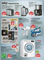 Gazetka promocyjna Vmarkt - Prospekte - Gazetka - ważna od 06.03 do 06.03.2024 - strona 18 - produkty: akku, angebot, angebote, aqua, aquastop, auto, ball, bosch, braun, brötchen, brötchenaufsatz, bügel, Bügelstation, dampfbügelstation, eis, elle, haartrockner, kaffee, kaffeemaschine, Kocher, korb, LG, Lithium-Lonen-Akku, messer, rasierer, Rauch, reiniger, Reinigung, reis, Ria, russell hobbs, schlauch, schläuche, tasse, teller, Ti, toast, toaster, Trockner, trommel, waschmaschine, waschmaschinen, waschmittel, wasser, wasserkocher, wassertank