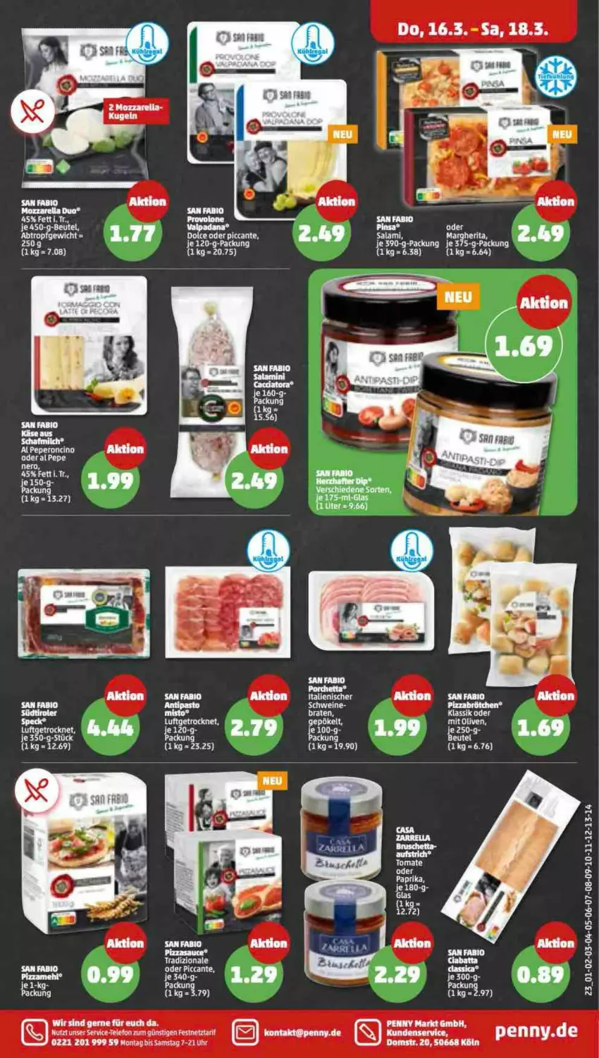 Aktueller Prospekt Penny - Prospekte - von 13.03 bis 18.03.2023 - strona 23 - produkty: bio, braten, cin, dip, olive, oliven, paprika, schwein, schweine, Speck, telefon, Ti, tomate, uhr, wein, weine