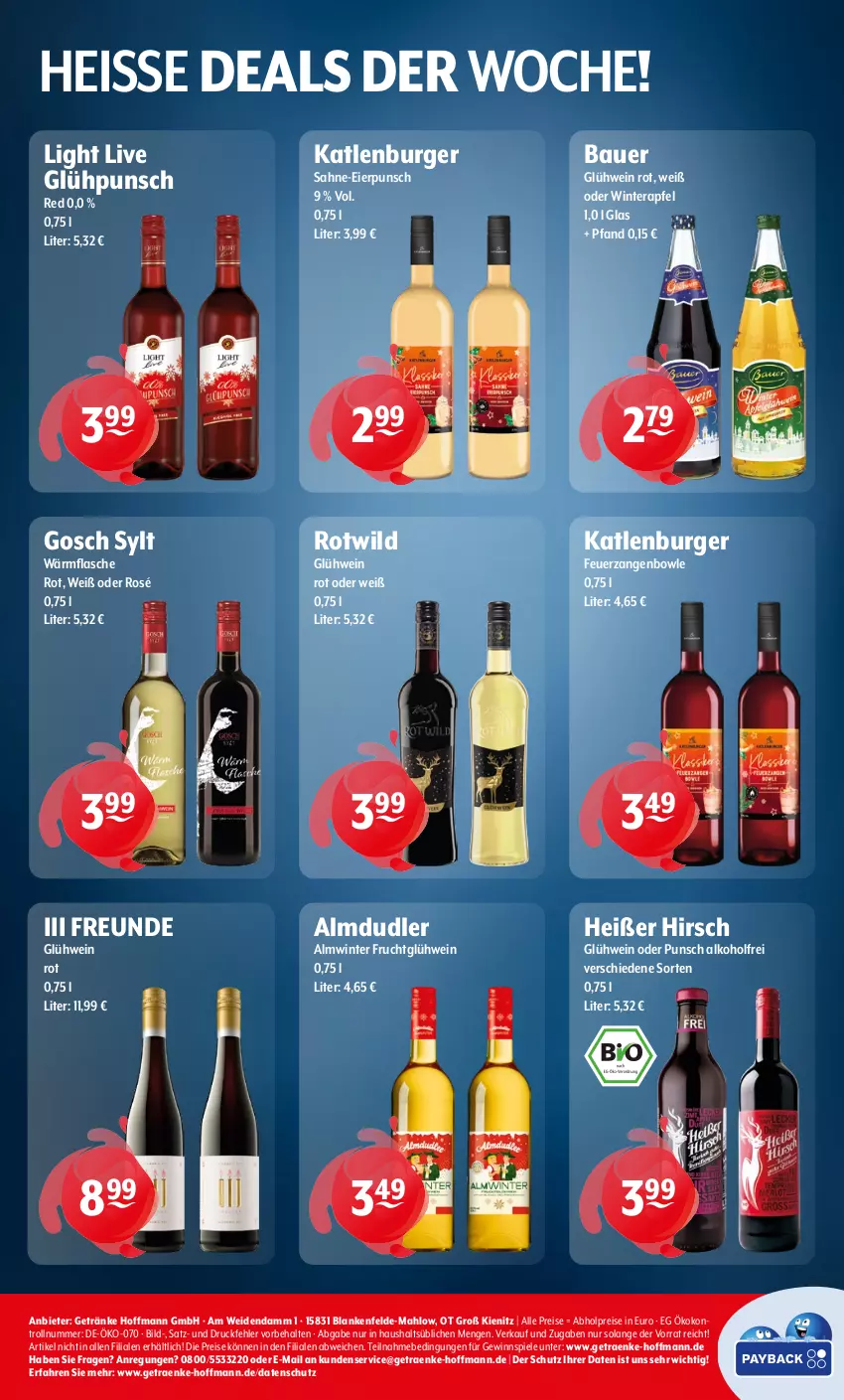 Aktueller Prospekt Getraenke Hoffmann - Prospekte - von 19.01 bis 24.01.2026 - strona 8 - produkty: abholpreise, alkohol, almdudler, apfel, auer, Bau, Bauer, bowle, burger, eier, eis, flasche, frucht, getränk, getränke, gewinnspiel, Glühwein, HP, katlenburger, reis, sahne, Spiele, Ti, wein, Wild, Zangen
