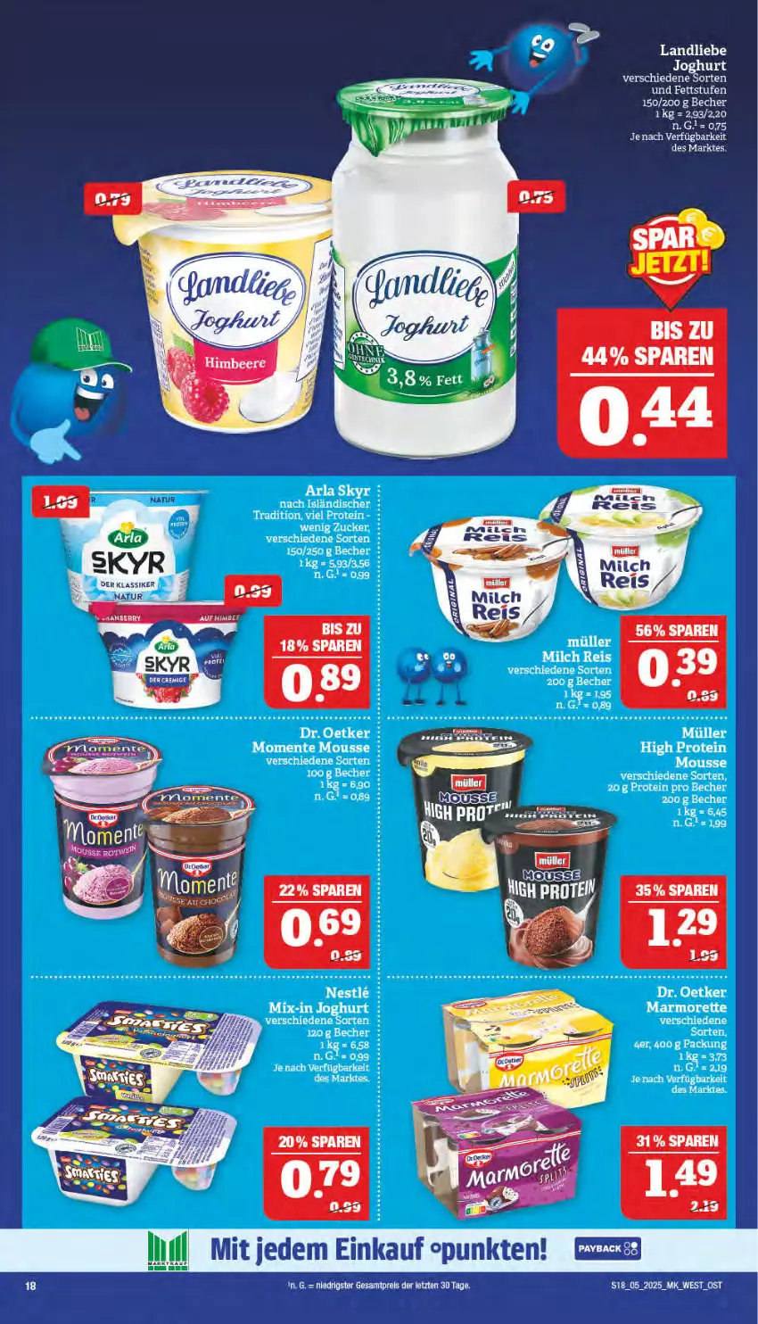 Aktueller Prospekt Marktkauf - Prospekt - von 26.01 bis 01.02.2025 - strona 18 - produkty: arla, arla skyr, Becher, Dr. Oetker, ente, joghur, joghurt, landliebe, landliebe joghurt, marmorette, mousse, Skyr, Ti, zucker