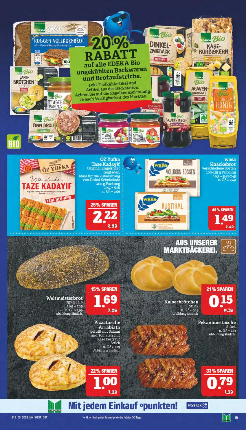 Aktueller Prospekt Marktkauf - Prospekt - von 26.01 bis 01.02.2025 - strona 19 - produkty: brot, eier, eis, Käse, Meister, nuss, salami, Tasche, tomate, tomaten, weltmeisterbrot