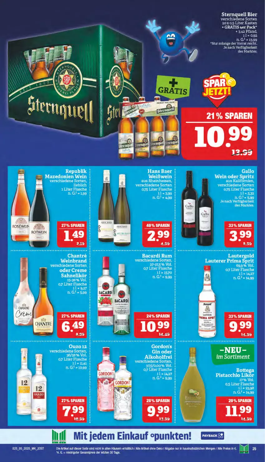 Aktueller Prospekt Marktkauf - Prospekt - von 26.01 bis 01.02.2025 - strona 25 - produkty: bacardi, bacardi rum, bett, Betten, bier, creme, eis, flasche, gallo, reis, rum, Ti, wein, Weißwein