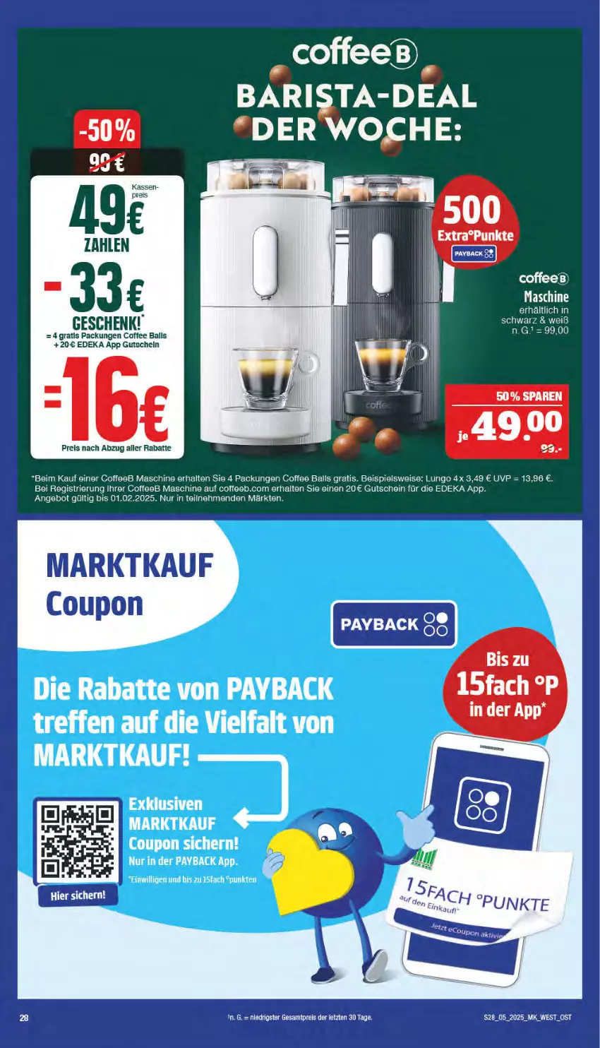 Aktueller Prospekt Marktkauf - Prospekt - von 26.01 bis 01.02.2025 - strona 28 - produkty: angebot, ball, coupon, deka, eis, gutschein, lungo, payback, reis, Ti, ZTE