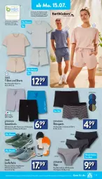 Gazetka promocyjna Aldi Nord - Von Montag - Gazetka - ważna od 20.07 do 20.07.2024 - strona 15 - produkty: aldi, Bau, baumwolle, Clin, decksohle, erde, gin, Laufschuhe, lebensmittel, Pants, pflanze, pflanzen, reine baumwolle, Retropants, Ria, rwe, schuhe, shirt, shorts, slip, slips, socken, strandlaken, sweatshorts, T-Shirt, Ti, up2fashion, wolle, ZTE