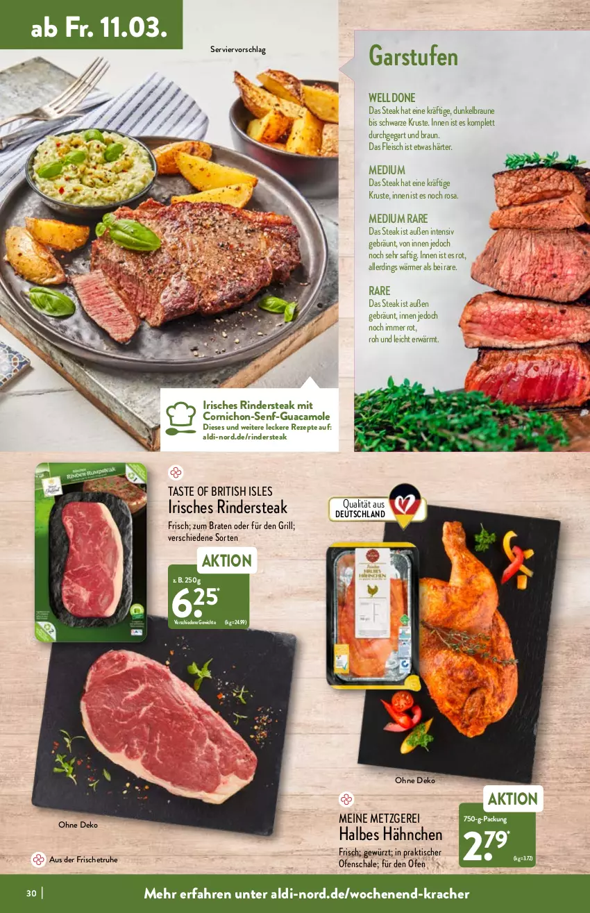 Aktueller Prospekt Aldi Nord - Aldi-Vorschau - von 07.03 bis 12.03.2022 - strona 30 - produkty: aldi, braten, braun, eis, fleisch, gewürz, grill, guacamole, kracher, Ofen, rezept, rezepte, rind, rinder, Rindersteak, saft, Schal, Schale, senf, steak, Ti, tisch