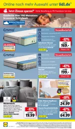 Gazetka promocyjna Lidl - Wochen-Highlights im Onlineshop - Gazetka - ważna od 17.12 do 17.12.2023 - strona 6 - produkty: angebot, angebote, Bau, baumwolle, bett, bettwäsche, decke, dell, eis, elle, Ergee, federkern, federkernmatratze, kaltschaum-matratze, kernmatratze, kissen, kopfkissen, LG, matratze, matratzen, Mode, ndk, reis, rel, Ria, Schal, Schale, Tasche, taschen, taschenfederkernmatratze, telefon, Ti, Trockner, uhr, versandkostenfrei, weck, wolle