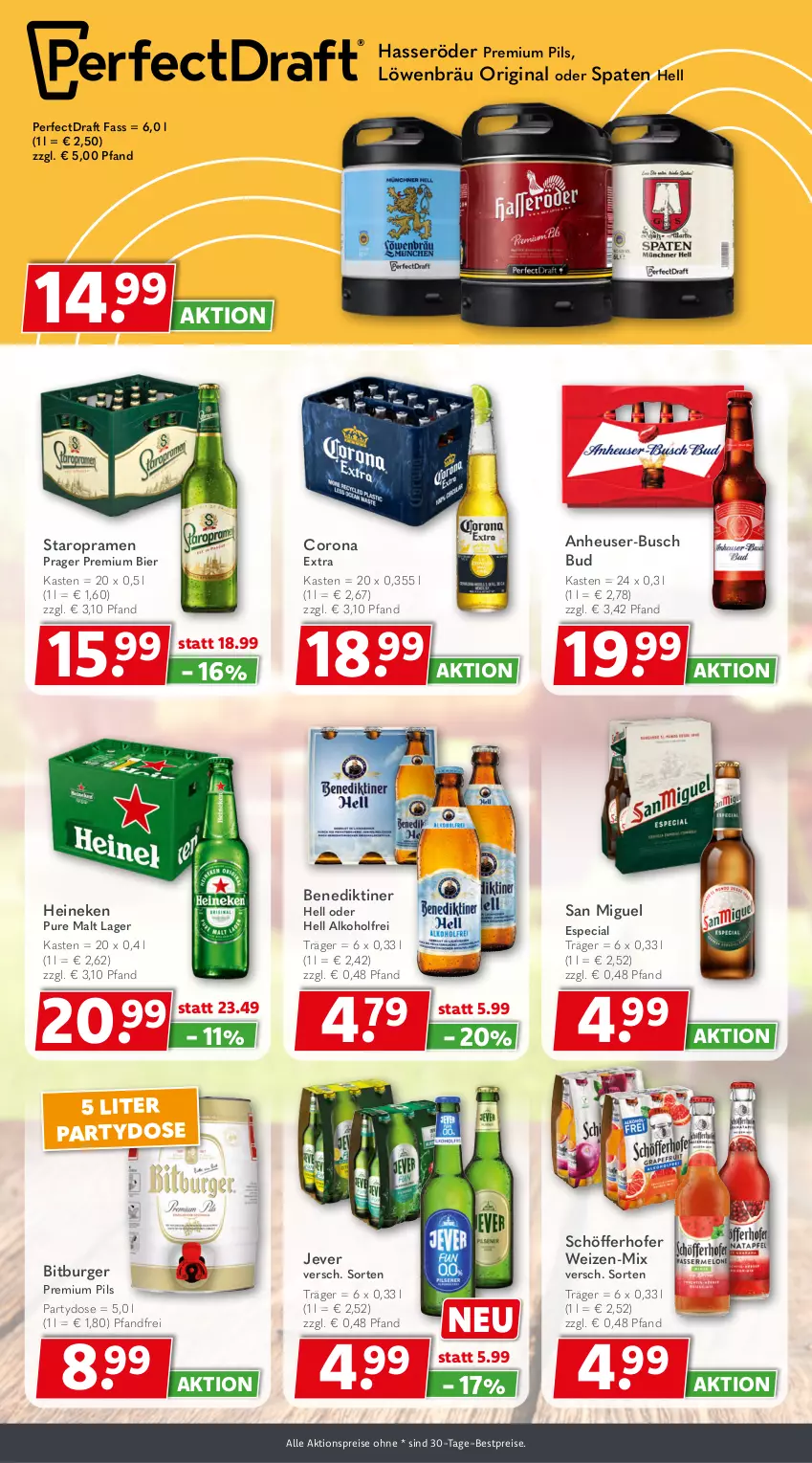 Aktueller Prospekt Getraenkeland - von 06.07 bis 18.07.2026 - strona 6 - produkty: aktionspreis, alkohol, Benediktiner, bestpreis, bestpreise, bier, bitburger, burger, corona, corona extra, eis, gin, hasseröder, heineken, Heu, jever, pils, premium pils, reis, schöfferhofer, Spaten, Staropramen, Ti