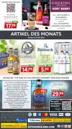 Gazetka promocyjna Getraenkeland - Gazetka - ważna od 18.07 do 18.07.2026 - strona 10 - produkty: abholpreise, aktionspreis, Alwa, Bad, bestpreis, bestpreise, bismarck, Cien, decke, deo, eis, Elan, elle, flasche, getränk, getränke, gin, Holz, jack daniel, lack, mac, mineralwasser, mönchshof, Nuance, reis, rezept, rum, schweppes, spirituosen, tennessee whiskey, Ti, wasser, whiskey, Wild, wild berry