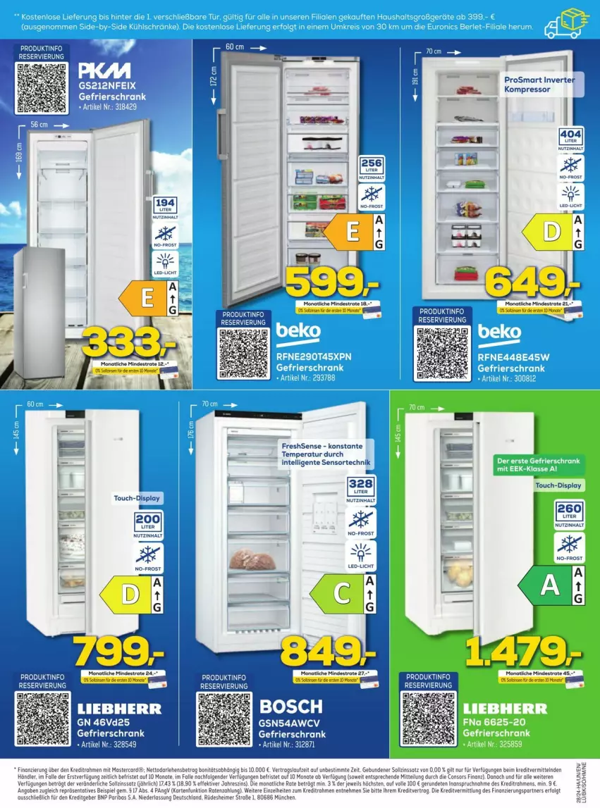 Aktueller Prospekt Euronics - Prospekte - von 08.07 bis 13.07.2024 - strona 17 - produkty: consors finanz, eimer, eis, ente, gefrierschrank, Intel, kompressor, LG, liebherr, mastercard, Schrank, Sport, Ti