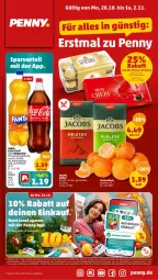Gazetka promocyjna Penny - Prospekte - Gazetka - ważna od 02.11 do 02.11.2024 - strona 1 - produkty: cin, coca-cola, cola, coupon, eis, erde, erfrischungsgetränk, fanta, getränk, gin, jacobs, Meister, Mezzo Mix, Ti