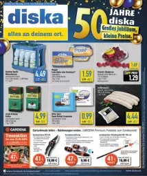 Gazetka promocyjna Diska - Gazetka - ważna od 27.04 do 27.04.2024 - strona 3 - produkty: aktionspreis, alpenmilch, Alwa, angebot, angebote, Becher, beere, beeren, bratwurst, butter, deka, eis, elle, gardena, Garten, Gartenschere, gin, grill, grillbratwurst, gsw, himbeer, himbeere, himbeeren, jacobs, jacobs krönung, kaffee, Mantel, messer, milch, mineralwasser, nuss, Reinigung, reis, rel, ritter, ritter sport, salz, Schere, schoko, schokolade, Sport, Streichzart, Teleskop, teleskopstiel, Ti, wasser, wurst