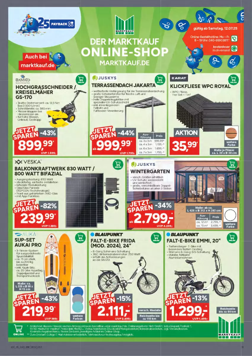 Aktueller Prospekt Marktkauf - Prospekt - von 13.07 bis 19.07.2025 - strona 31 - produkty: aqua, Brei, brut, dell, eis, elle, ente, fenster, Hefe, Kajak, kraft, Kraut, latte, Liege, messer, Mode, paneel, reis, rucksack, sac, Schal, Spezi, Sport, Ti, uv-schutz, wasser