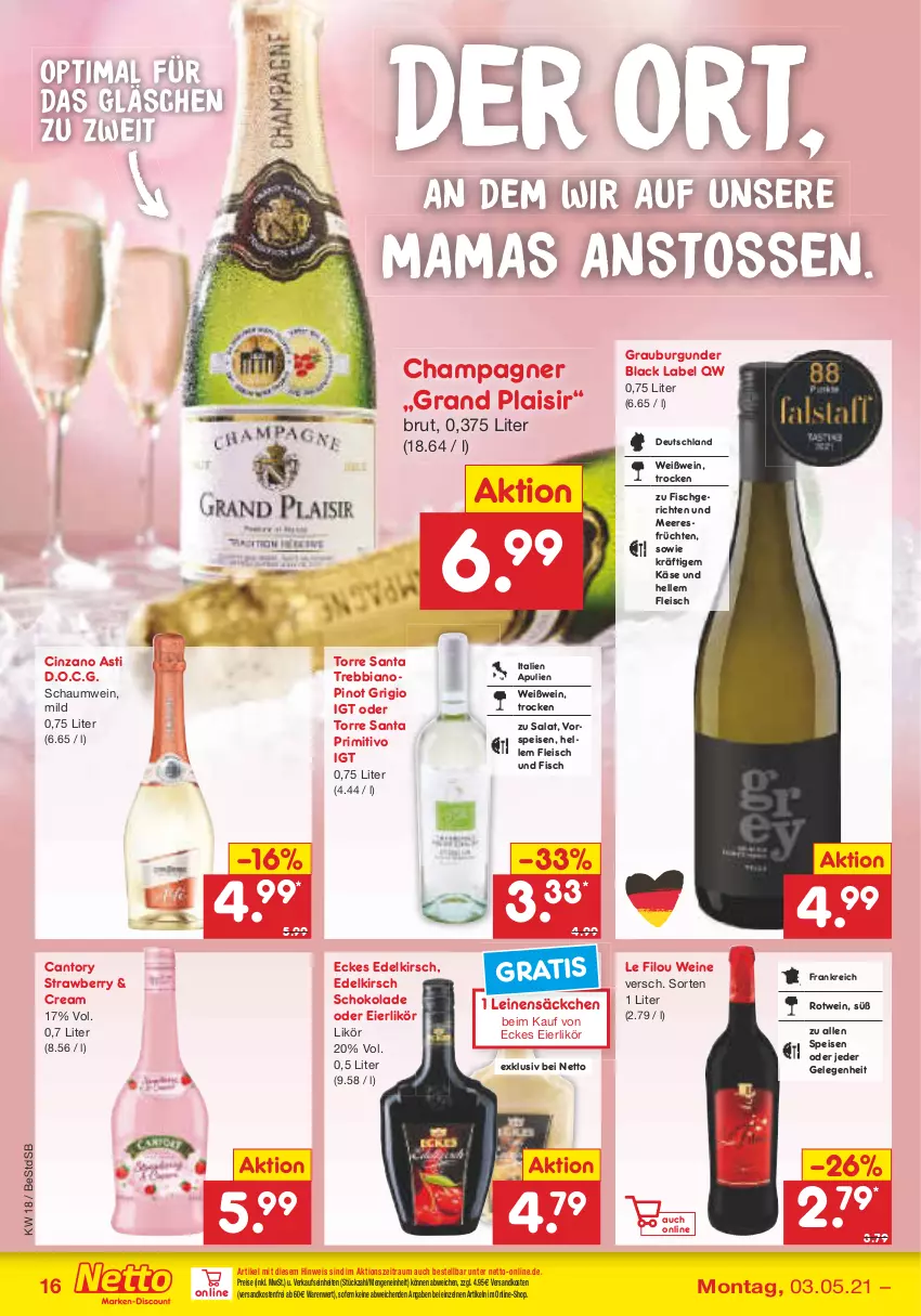 Aktueller Prospekt Netto Marken-Discount - Filial-Angebote - von 03.05 bis 08.05.2021 - strona 16