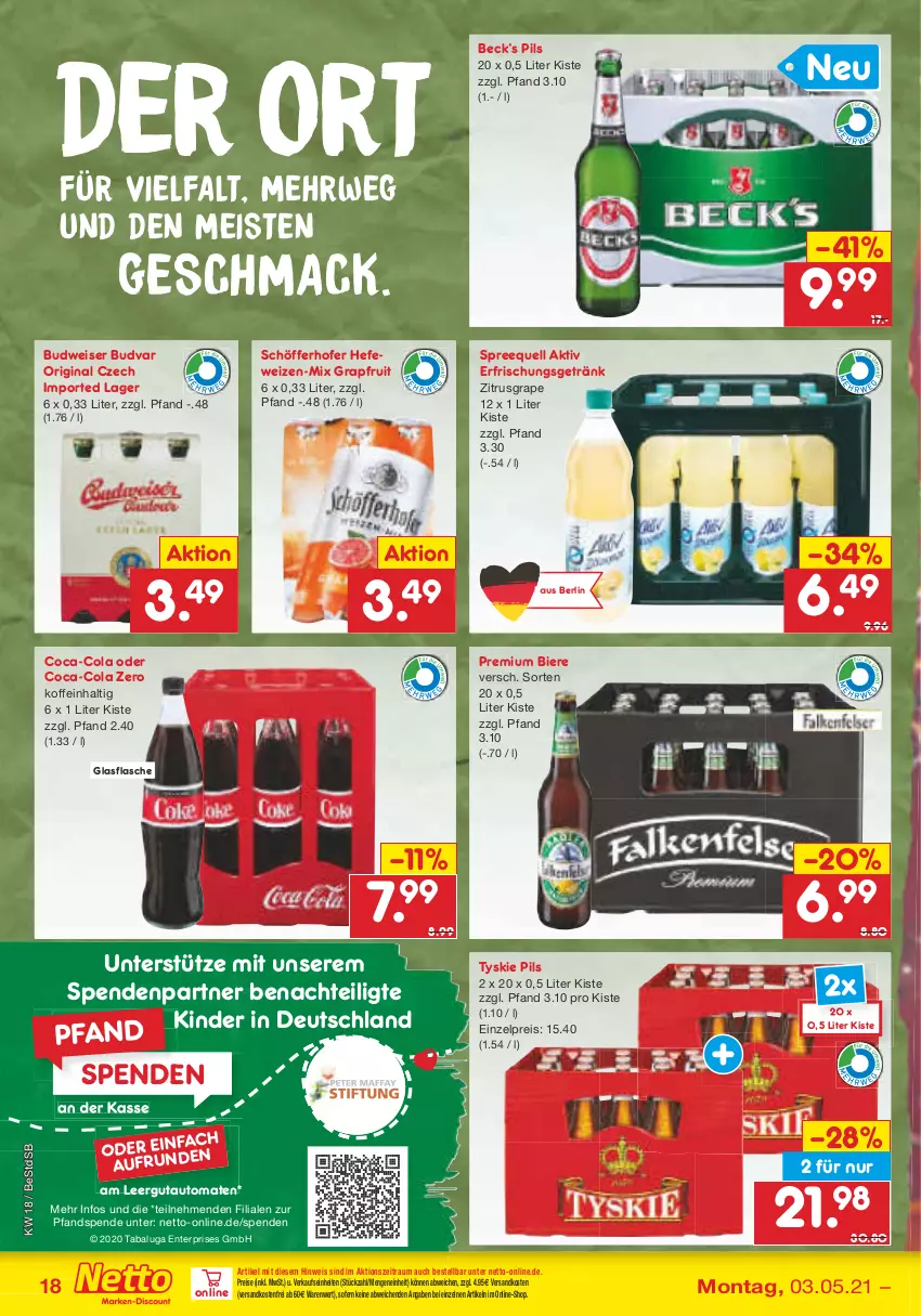 Aktueller Prospekt Netto Marken-Discount - Filial-Angebote - von 03.05 bis 08.05.2021 - strona 18