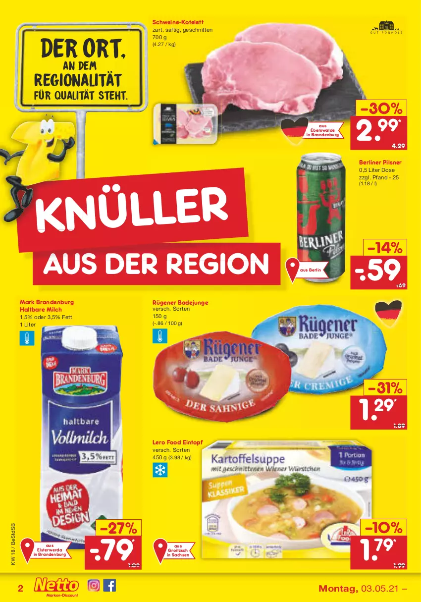 Aktueller Prospekt Netto Marken-Discount - Filial-Angebote - von 03.05 bis 08.05.2021 - strona 2