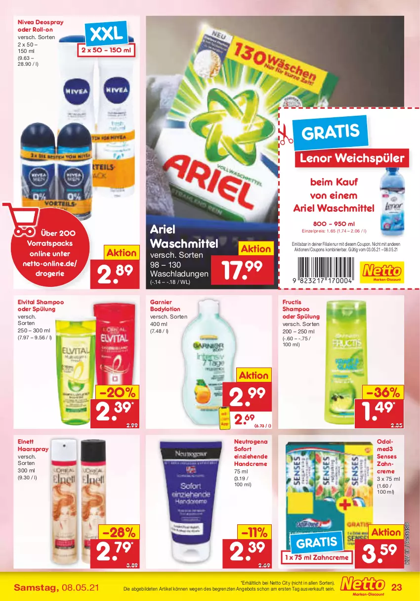 Aktueller Prospekt Netto Marken-Discount - Filial-Angebote - von 03.05 bis 08.05.2021 - strona 23