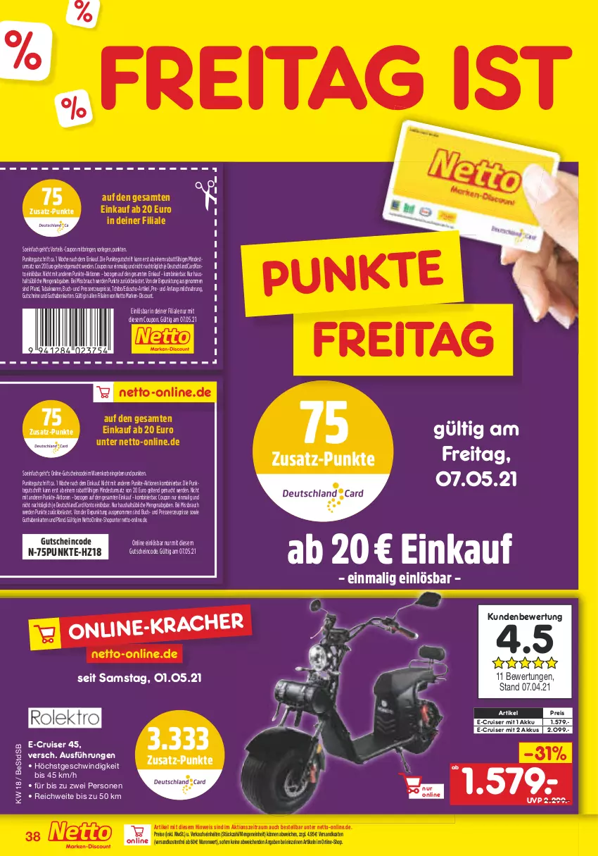 Aktueller Prospekt Netto Marken-Discount - Filial-Angebote - von 03.05 bis 08.05.2021 - strona 38