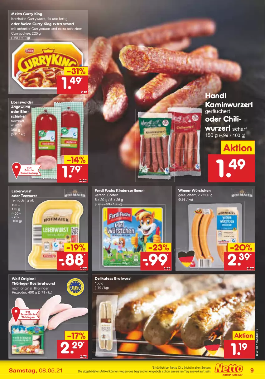 Aktueller Prospekt Netto Marken-Discount - Filial-Angebote - von 03.05 bis 08.05.2021 - strona 9