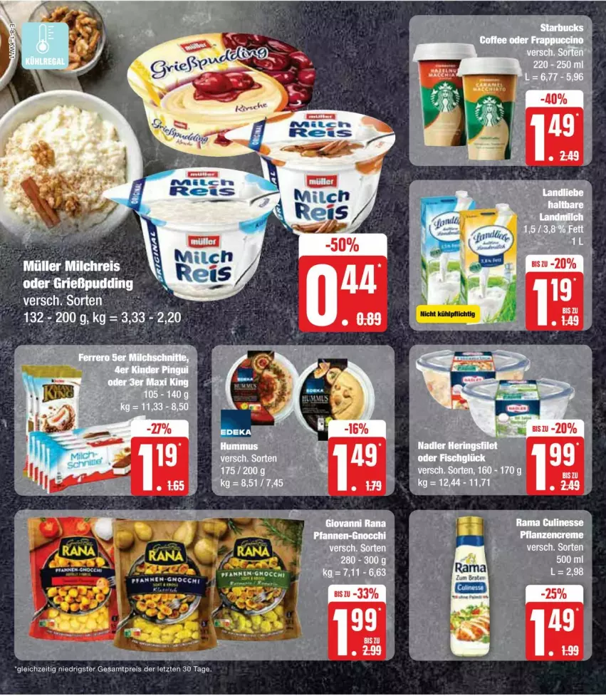 Aktueller Prospekt Edeka - Prospekte - von 11.03 bis 16.03.2024 - strona 12 - produkty: creme, culinesse, eis, fisch, milch, milchreis, Müller, pflanze, pflanzen, pflanzencreme, rama, Rama Culinesse, reis, Ti, ZTE