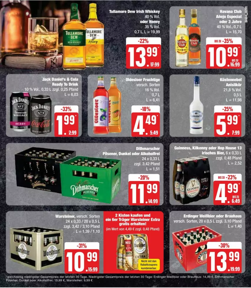 Aktueller Prospekt Edeka - Prospekte - von 11.03 bis 16.03.2024 - strona 19 - produkty: alkohol, bier, coupon, coupons, eis, erdinger, mars, pils, pilsener, reis, steiner, Ti, warsteiner, ZTE