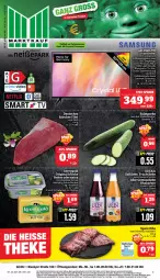 Gazetka promocyjna Marktkauf - Prospekt - Gazetka - ważna od 24.02 do 24.02.2024 - strona 1 - produkty: Becher, butter, deka, flasche, frucht, gin, gurke, kerrygold, Ria, rind, saft, salat, Salatgurke, Ti, usb