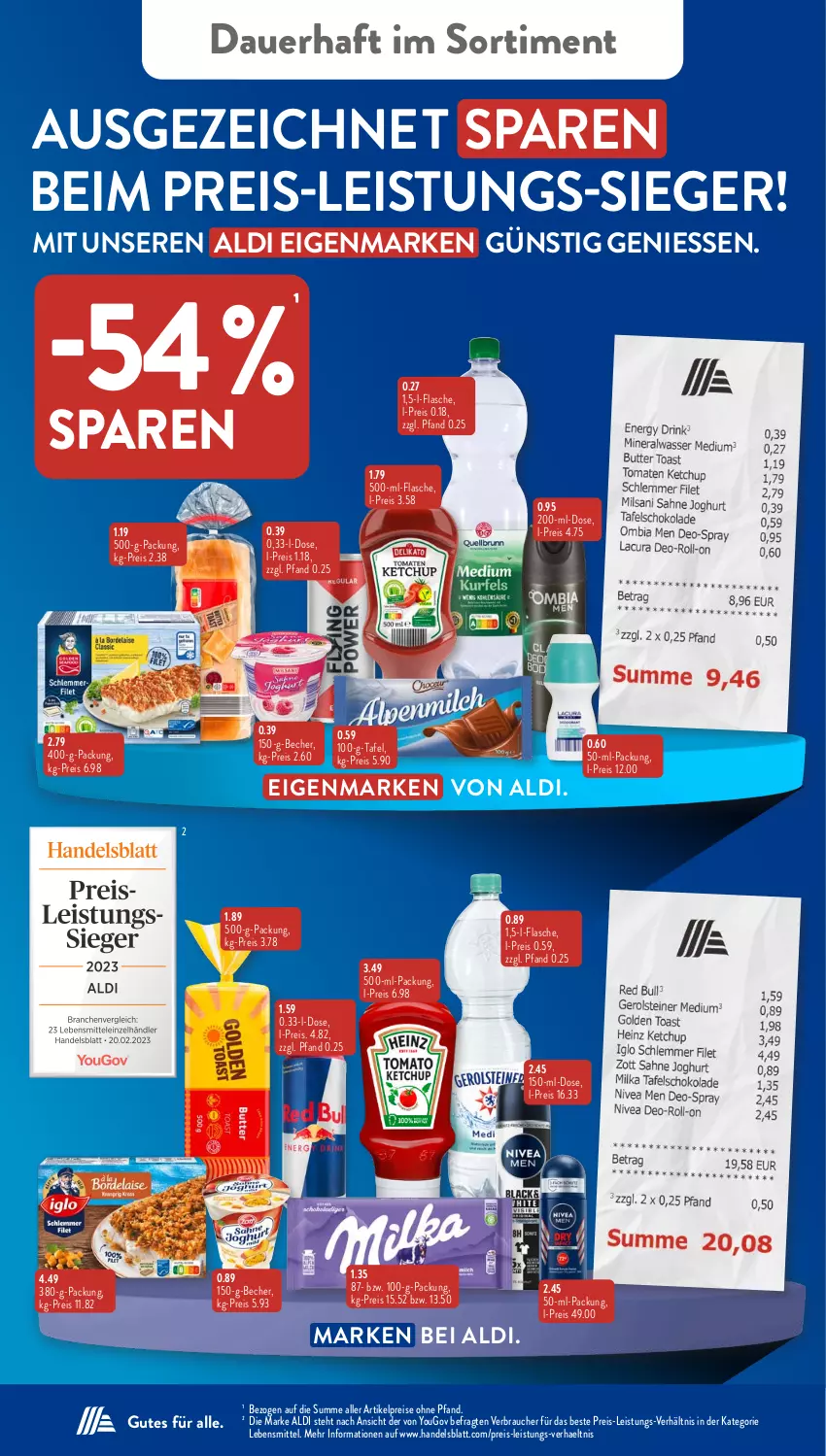 Aktueller Prospekt AldiSud - NÄCHSTE WOCHE - von 13.11 bis 18.11.2023 - strona 43 - produkty: aldi, auer, Becher, eis, flasche, lebensmittel, Rauch, reis, Ti, Yo