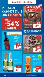 Gazetka promocyjna AldiSud - NÄCHSTE WOCHE - Gazetka - ważna od 18.11 do 18.11.2023 - strona 10 - produkty: aldi, apfel, apfelsaft, Apfelschorle, backwaren, creme, Donut, eis, erde, flasche, frucht, kuchen, primitivo, reis, saft, schoko, schokolade, schorle, sekt, Ti, wein, weine, zucker