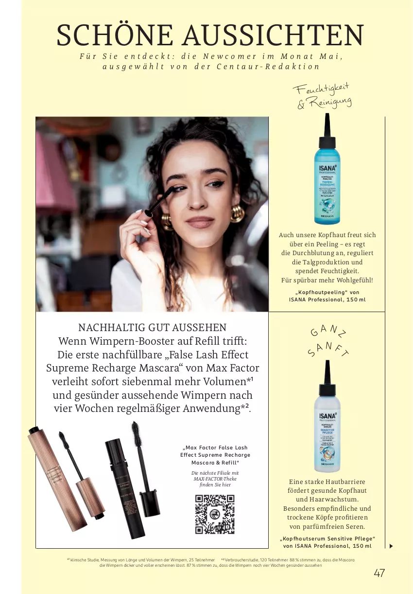 Aktueller Prospekt Rossmann - Prospekte - von 05.05 bis 01.06.2025 - strona 47 - produkty: Effect, isana, LG, Mascara, Max Factor, Peeling, Rauch, rum, sana, Serum, Ti, Tiere