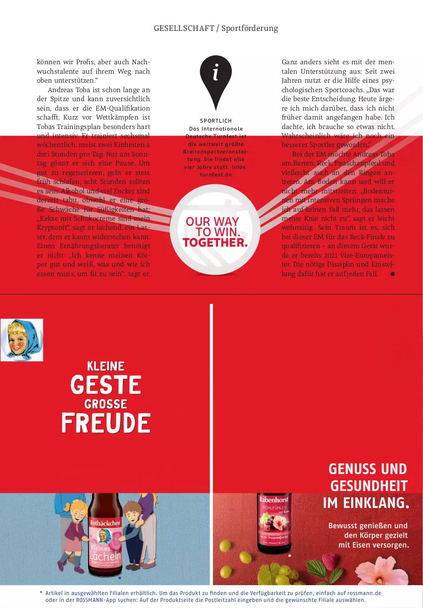 Aktueller Prospekt Rossmann - Prospekte - von 05.05 bis 01.06.2025 - strona 69 - produkty: alkohol, Brei, creme, eis, elle, ente, Heu, keks, kekse, mac, Meister, Rauch, ring, schoko, Sport, Ti, zucker