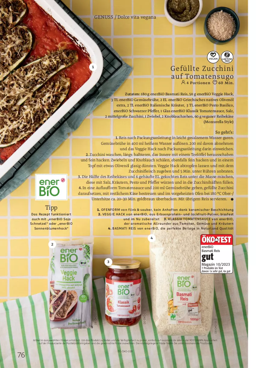 Aktueller Prospekt Rossmann - Prospekte - von 05.05 bis 01.06.2025 - strona 76 - produkty: basilico, basmati, Basmati Reis, bier, Biere, bio, bio gemüse, blume, blumen, braten, braun, Brühe, eis, erbsen, fleisch, Gemüsebrühe, ilag, Käse, knoblauch, kräuter, kräutern, leitz, LG, Löffel, mozzarella, natives olivenöl, natur, naturland, nuss, Ofen, olive, oliven, olivenöl, olivenöl extra, pesto, pfeffer, Reibekäse, reis, rel, rezept, salz, sauce, soja, sonnenblume, sonnenblumen, Sugo, tee, Ti, tisch, tomate, tomaten, tomatensauce, topf, veggie, vita, wasser, ZTE, zucchini, zwiebel, zwiebeln