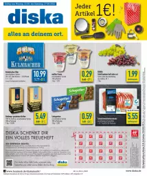 Gazetka promocyjna Diska - Prospekte - Gazetka - ważna od 27.08 do 27.08.2022 - strona 1 - produkty: aktionspreis, angebot, angebote, Becher, bier, dallmayr, dallmayr prodomo, deka, eis, erde, froop, Hefte, kaffee, minutensteaks, Müller, müller froop, prodomo, reis, ring, sac, schogetten, schwein, schweine, steak, steaks, tafeltrauben, Ti, Tiere, trauben, wein, weine, ZTE