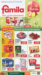 Gazetka promocyjna Famila - Prospekte - Gazetka - ważna od 16.04 do 16.04.2022 - strona 1 - produkty: Alwa, angebot, angebote, aust, Becher, coca-cola, cola, coppenrath, eis, elle, joghur, joghurt, jungbullen, kaffee, latte, lebensmittel, melitta, mineralwasser, motorenöl, Rauch, reis, rind, rinder, Rinderroulade, rinderrouladen, rouladen, sahne, Schal, Schale, strauchtomaten, teller, Ti, toffifee, tomate, tomaten, torte, vilsa, wasser, zott