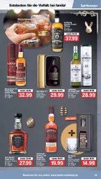 Gazetka promocyjna Famila - Prospekte - Gazetka - ważna od 16.04 do 16.04.2022 - strona 25 - produkty: blended scotch, blended scotch whisky, bourbon, bourbon whiskey, decke, flasche, jack daniel, jack daniels, jim beam, kentucky straight, lack, laphroaig, LG, rel, scotch, scotch whisky, single malt, spirituosen, tennessee whiskey, tuc, whiskey, whisky