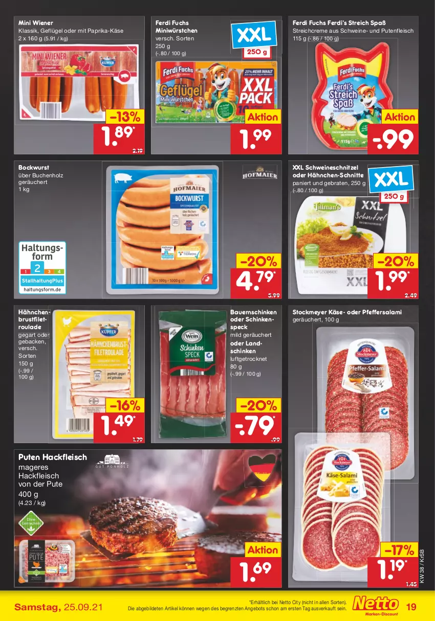 Aktueller Prospekt Netto Marken-Discount - Filial Angebote - von 20.09 bis 25.09.2021 - strona 19