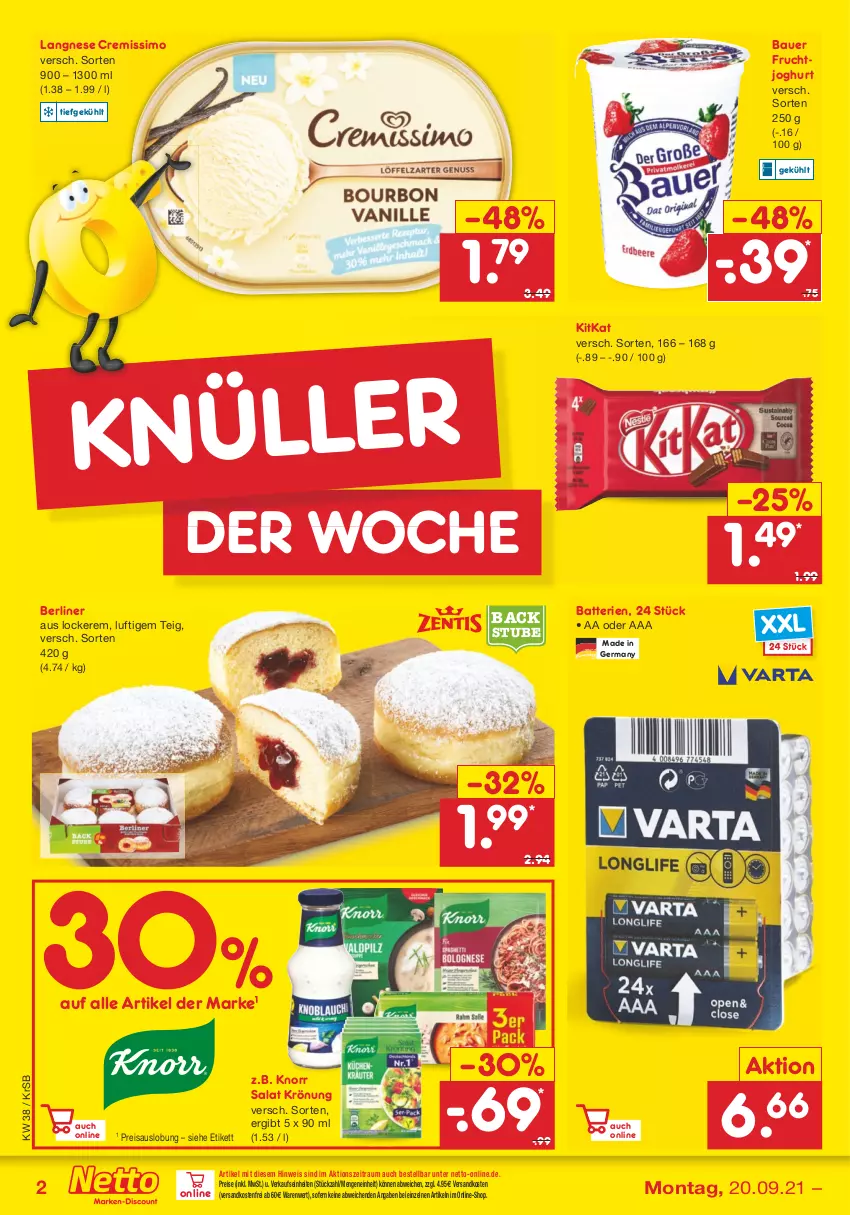 Aktueller Prospekt Netto Marken-Discount - Filial Angebote - von 20.09 bis 25.09.2021 - strona 2