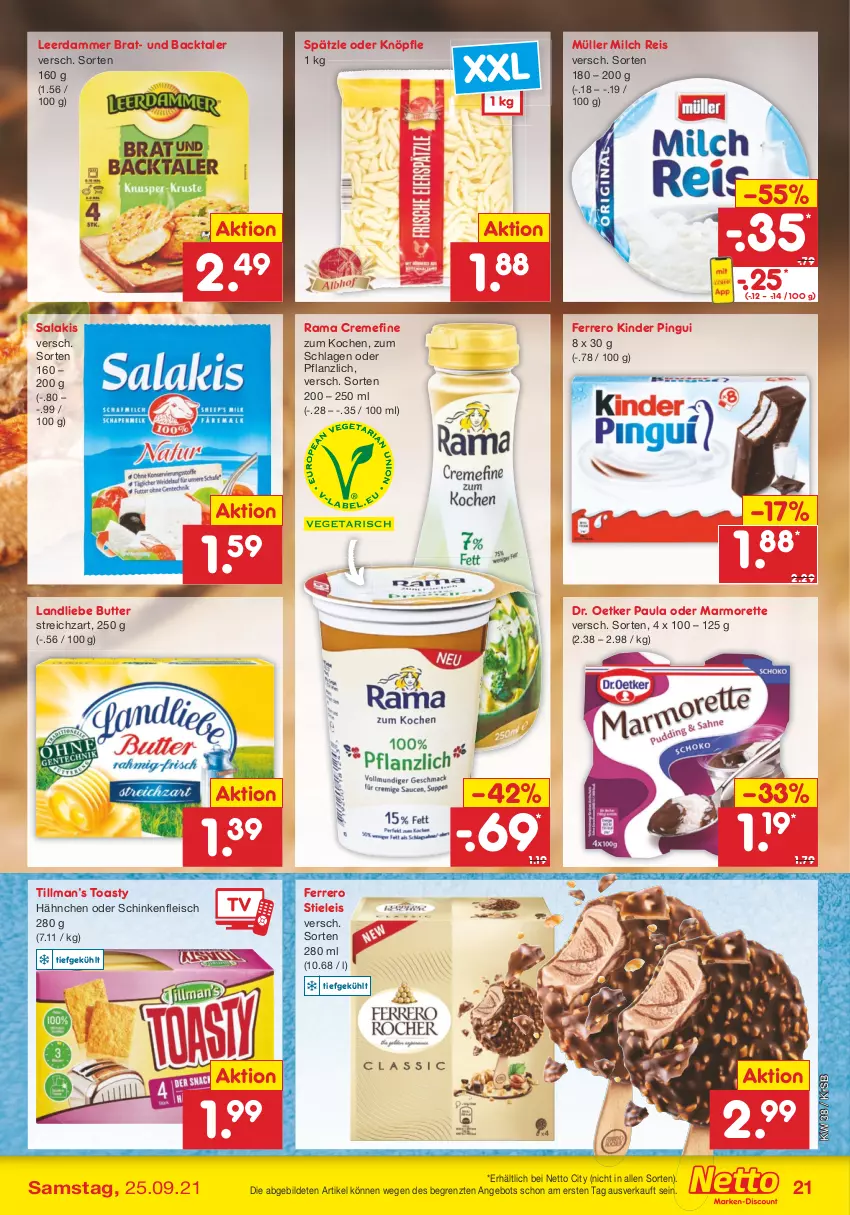 Aktueller Prospekt Netto Marken-Discount - Filial Angebote - von 20.09 bis 25.09.2021 - strona 21