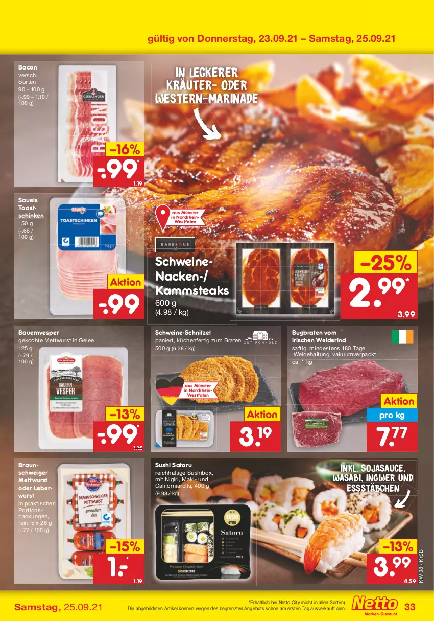 Aktueller Prospekt Netto Marken-Discount - Filial Angebote - von 20.09 bis 25.09.2021 - strona 33