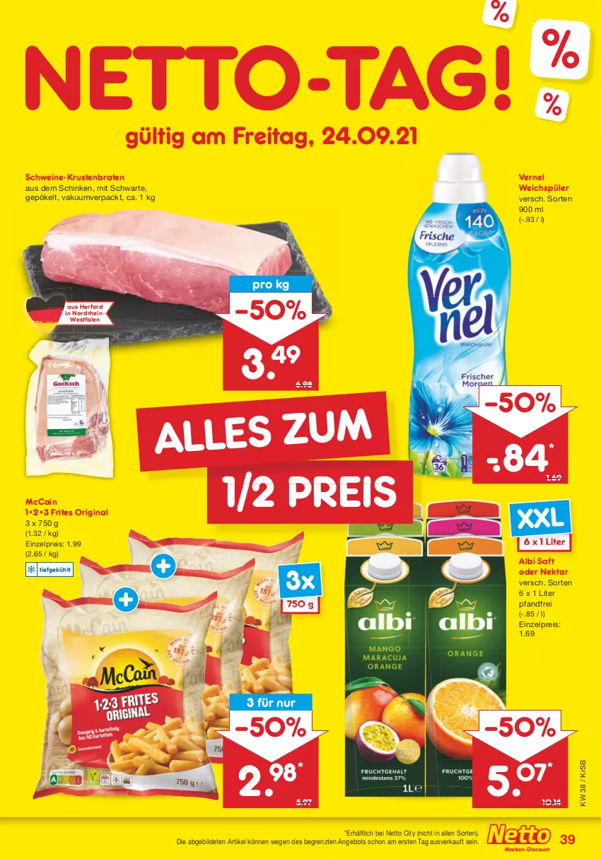 Aktueller Prospekt Netto Marken-Discount - Filial Angebote - von 20.09 bis 25.09.2021 - strona 39