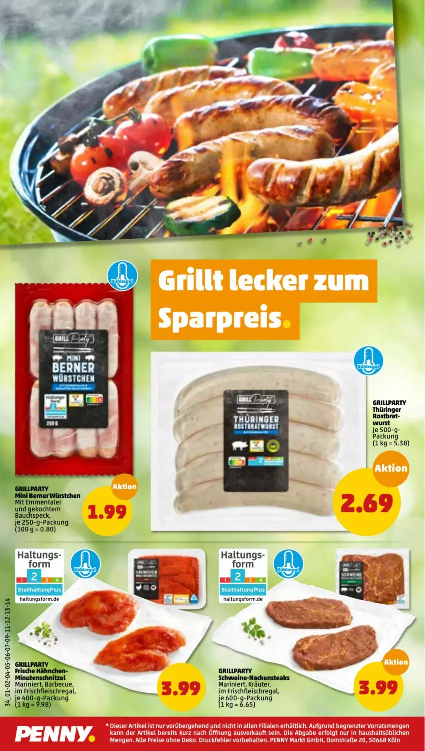 Aktueller Prospekt Penny - Prospekte - von 18.04 bis 23.04.2022 - strona 34 - produkty: eis, fleisch, grill, kräuter, LG, Nackensteak, nackensteaks, regal, reis, ring, schwein, schweine, steak, steaks, tee, Ti, wein, weine, wurst