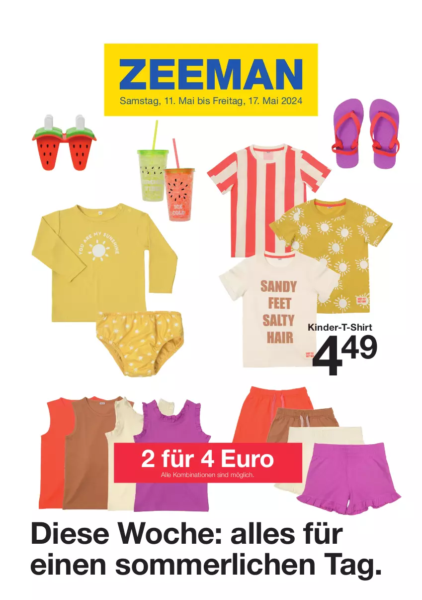 Aktueller Prospekt Zeeman - Prospekte - von 11.05 bis 17.05.2024 - strona 1 - produkty: Kinder, Kinder-T-Shirt, merl, shirt, T-Shirt, Ti